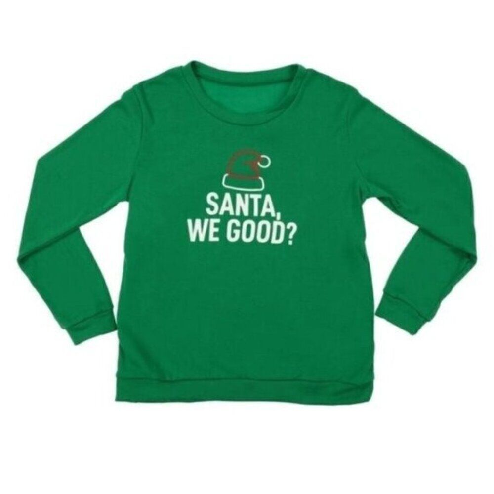 Graphic Christmas Sweater “Santa We Good?”